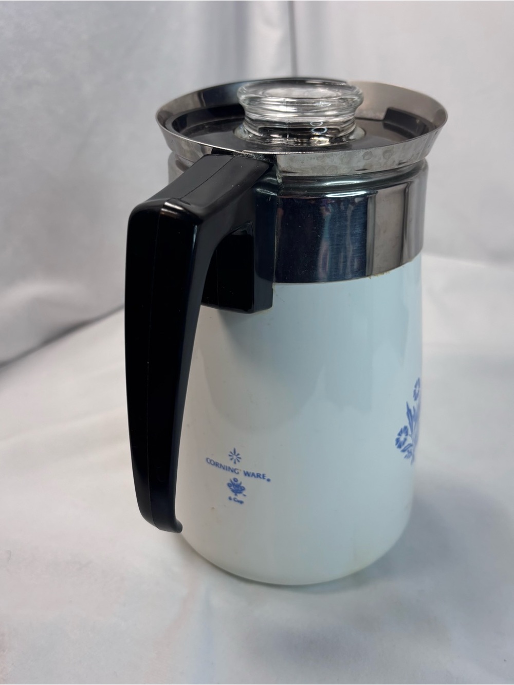 Vintage Corning Ware Blue Cornflower Stovetop Percolator 6 Cup Complete - Picture 3 of 8